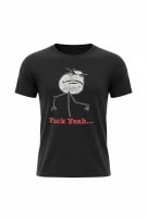 MEME IRONIC FACE GRAPHIC TEE BLACK MEN PRE OWNED L