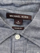 MICHAEL KORS CAMICIA CLASSIC BLUE GREY UOMO PRE OWNED M