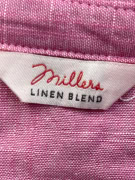 MILLERS LINEN BLEND CASUAL SHIRT PINK WOMEN'S L pre-owned