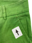 MISSONI VINTAGE LINEN-BLEND TROUSERS GREEN WOMEN M