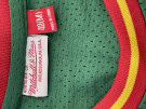 1990s MITCHELL AND NESS ΑΘΛΗΤΙΚΗ ΦΑΝΕΛΑ RACING ΠΡΑΣΙΝΟ ΚΟΚΚΙΝΟ ΑΝΤΡΙΚΟ PRE OWNED m