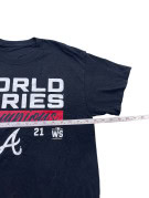 MLB ATLANTA BRAVES T SHIRT SPORTSWEAR GRAPHIC NERO UNISEX PRE OWNED S