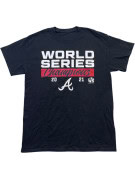 MLB ATLANTA BRAVES T SHIRT SPORTSWEAR GRAPHIC NERO UNISEX PRE OWNED S