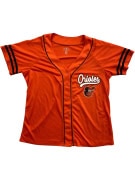 MLB Baltimore Orioles Jersey da baseball con logo arancione da donna L