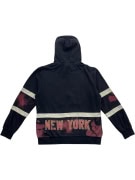 MLB GENUINE MERCHANDISE NEW YORK YANKEES felpa con cappuccio logo in stile vintage nera unisex large