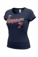 MLB Genuine Merchandise T-Shirt Minnesota 7 Print Blue Women’s S