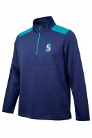 MLB SEATTLE MARINERS ΜΠΛΟΥΖΑ HALF ZIP SPORTSWEAR NAVY TEAL ΑΝΤΡΙΚΟ PRE OWNED S