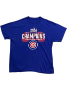 MLB TSHIRT VINTAGE CHICAGO CUBS 2016 WORLD SERIES CHAMPIONS ΜΠΛΕ UNISEX XL preowned