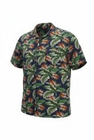 MOLOKAI SURF CO. ΠΟΥΚΑΜΙΣΟ HAWAIIAN PRINT NAVY ΑΝΤΡΙΚΟ PRE OWNED XL