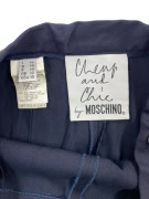 Moschino Cheap and Chic Classic Pants Minimal Logo Dark Blue Women’s S