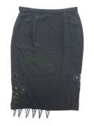 Moschino Couture Μαύρη Φούστα με Δαντέλα Γυναικεία L