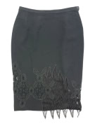 Moschino Couture Μαύρη Φούστα με Δαντέλα Γυναικεία L