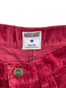 Moschino Jeans Pantaloni in velluto vintage rossi da donna XS
