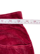 Moschino Jeans Pantaloni in velluto vintage rossi da donna XS
