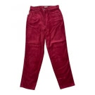 Moschino Jeans Pantaloni in velluto vintage rossi da donna XS