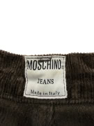 MOSCHINO Pantaloni con cordoncino vintage con logo marrone da donna XS