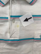 Munsingwear Ριγέ Polo Shirt Λευκό με Τυρκουάζ & Ροζ Λεπτομέρειες