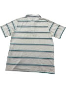 Munsingwear Ριγέ Polo Shirt Λευκό με Τυρκουάζ & Ροζ Λεπτομέρειες