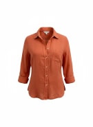 MURPHY & NYE Linen Shirt With Logo Orange Women's XL