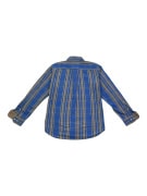 MURPHY & NYE SHIRT VINTAGE CHECKERED LOGO BLUE/BROWN MENS L