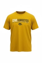 MV SPORT T-shirt con logo University Iowa Hawkeyes Giallo Unisex L