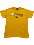 MV SPORT T-shirt con logo University Iowa Hawkeyes Giallo Unisex L