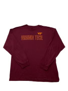 MV Sport Virginia Tech Long Sleeve T-Shirt Burgundy Unisex
