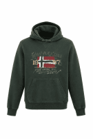 NAPAPIJRI HOODIE GRAPHIC GREEN MEN PRE OWNED L