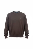 NAPAPIJRI KNIT SWEATER MINIMAL BROWN MENS PRE OWNED XL