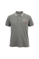 NAPAPIJRI Polo con logo grigia da uomo XXL