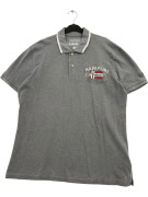 NAPAPIJRI Polo con logo grigia da uomo XXL
