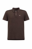 NAPAPIJRI POLO SHIRT MINIMAL BROWN MEN PRE OWNED XL