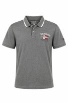 NAPAPIJRI POLO SHIRT RETRO GREY MENS PRE OWNED L