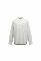 NAPAPIJRI MANDARIN COLLAR SHIRT LOGO OFF-WHITE MENS M