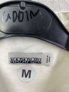 NAPAPIJRI MANDARIN COLLAR SHIRT LOGO OFF-WHITE MENS M