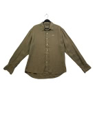 NAPAPIJRI SHIRT VINTAGE FLAG LOGO OLIVE MENS L