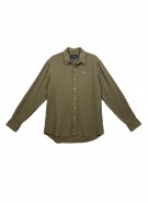 NAPAPIJRI SHIRT VINTAGE FLAG LOGO OLIVE MENS L