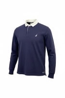 NAUTICA LONG SLEEVE POLO CLASSIC NAVY MENS PRE OWNED L