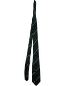 NAZARENO GABRIELLI TIE CLASSIC STRIPED DARK GREEN MENS PRE OWNED