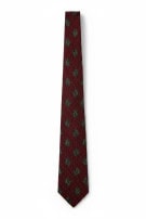 NAZARENO GABRIELLI TIE RETRO BURGUNDY MENS PRE OWNED