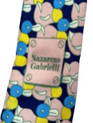 NAZARENO GABRIELLI ΓΡΑΒΑΤΑ RETRO NAVY ΑΝΤΡΙΚΟ PRE OWNED