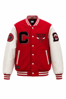 NBA JACKET VARSITY RED WHITE ΑΝΤΡΙΚΟ PRE OWNED