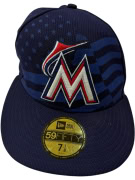 New Era Miami Marlins Καπέλο 59FIFTY Casual Logo Μπλε Ανδρικό 7 1/8