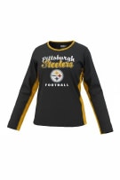 NFL Pittsburgh Steelers Μακρυμάνικη Μπλούζα Team Apparel Logo Μαύρο Γυναικείο L