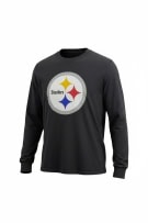 NFL PRO LINE ΜΠΛΟΥΖΑ ΜΑΚΡΥΜΑΝΙΚΗ PITTSBURGH STEELERS ΛΟΓΟΤΥΠΟ ΜΑΥΡΟ UNISEX S pre-owned