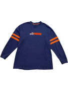 NFL TEAM APPAREL Denver Broncos Maglia a maniche lunghe con logo Spellout blu UNISEX XL