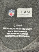 NFL TEAM APPAREL GRAPHIC TEE CHARCOAL MENS PRE OWNED L