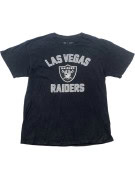 NFL TEAM APPAREL LAS VEGAS RAIDERS T SHIRT GRAPHIC ΜΑΥΡΟ ΑΝΤΡΙΚΟ PRE OWNED L