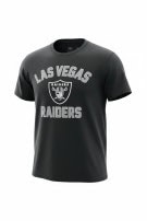 NFL TEAM APPAREL LAS VEGAS RAIDERS T SHIRT GRAPHIC ΜΑΥΡΟ ΑΝΤΡΙΚΟ PRE OWNED L