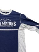 NFL TEAM APPAREL MAGLIA A MANICHE LUNGHE SPORTSWEAR GRAFICA BLU NAVY BIANCO UOMO PRE OWNED